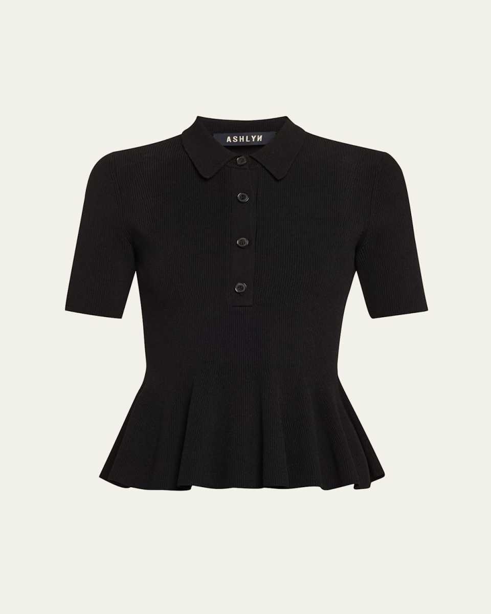 Milo Polo Peplum Half-Sleeve Top